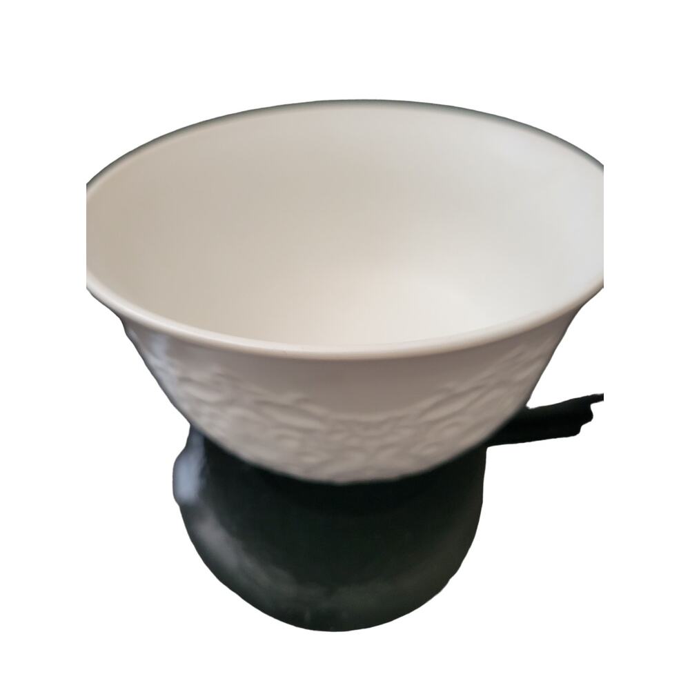 Gibson Elite Pasta Bowl Adults 6in White Raised Floral Elegance Ceramic Bowl